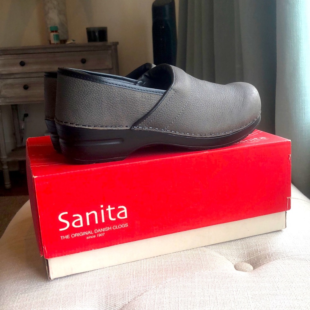 Gray Sanita Clogs
